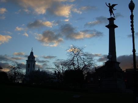 The Recoleta Cemetery at sunset