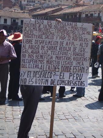 Protesting Peruvian style