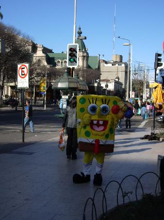 Just a typical Saturday on the street in Vina del Mar